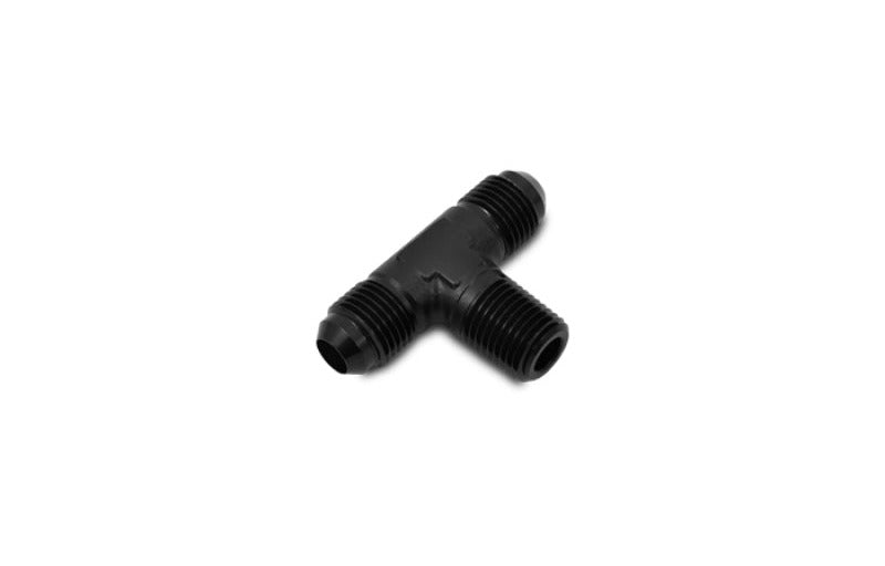 Vibrant -10AN x 1/2in NPT Flare to Pipe Tee Adapter Fitting - Aluminum