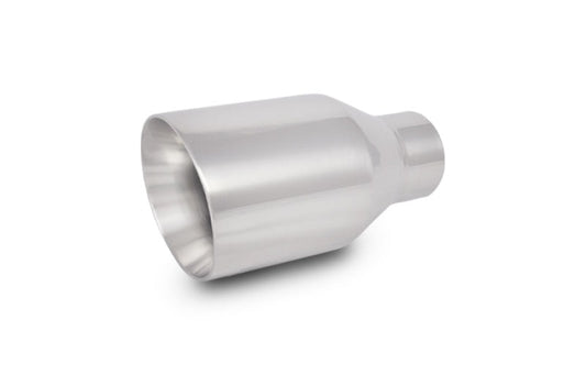 Vibrant 3in Round SS Exhaust Tip (Double Wall Angle Cut Beveled Outlet)