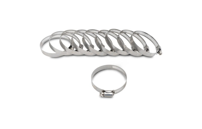 Vibrant S.S. Worm Gear Clamps Pack of 10 - Clamping Range: 0.44in - 0.90in