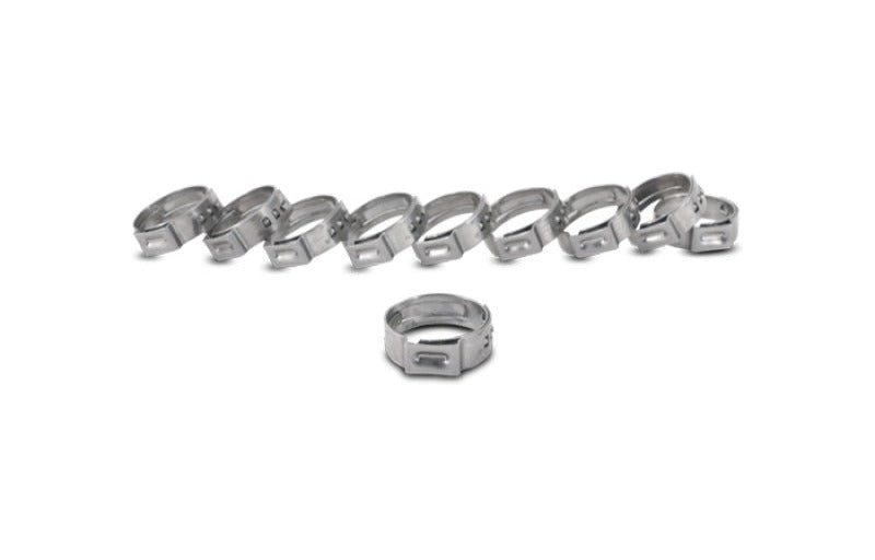 Vibrant One Ear Stepless Pinch Clamps 7.0-8.7mm clamping range (Pack of 10) SS
