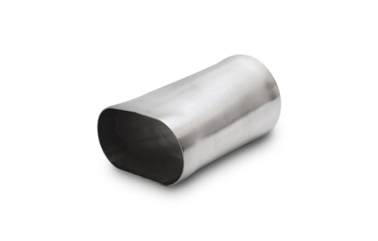 Vibrant 3.5in oval (Nominal) x 3.5in Round Transition adapter T304 SS 6in long