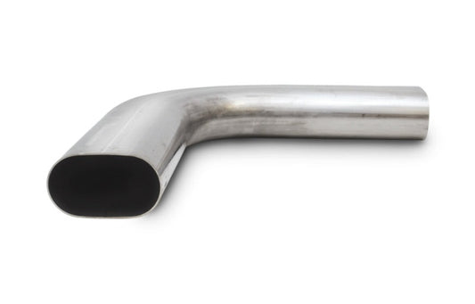Vibrant 3in Oval (Nominal Size) T304 SS 90 deg Mandrel Bend 6in x 6in leg