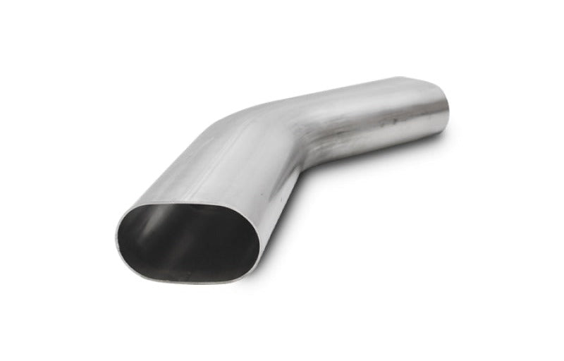 Vibrant 3.5in Oval (Nominal Size) T304 SS 45 deg Mandrel Bend 6in x 6in leg