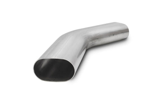 Vibrant 3.5in Oval (Nominal Size) T304 SS 45 deg Mandrel Bend 6in x 6in leg