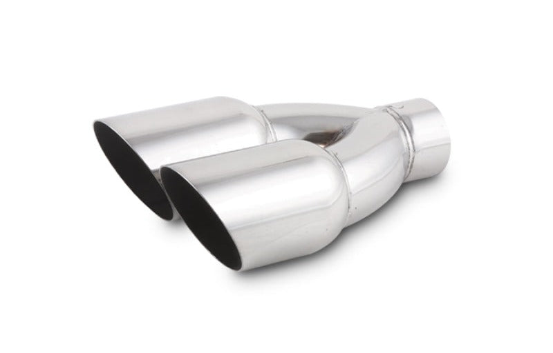 Vibrant Dual 3.5in Round SS Exhaust Tip (Single Wall Angle Cut)