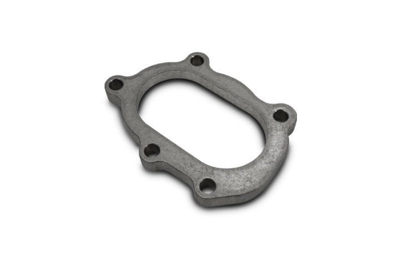 Vibrant GT25R/GT28R Discharge Flange with Oval Outlet (5 Bolt) Mild Steel 1/2in