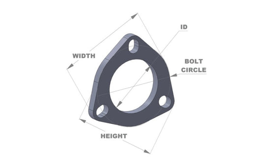 Vibrant 3-Bolt T304 SS Exhaust Flange (2.75in I.D.)