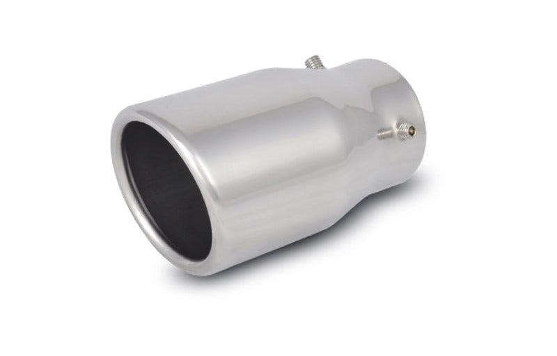 Vibrant 3in Round SS Bolt-On Exhaust Tip (Single Wall Angle Cut Rolled Edge)