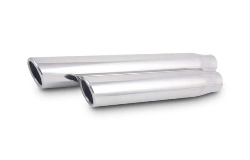 Vibrant 3.5in Round SS Truck/SUV Exh Tip (Single wall Angle Cut Rolled Edge)