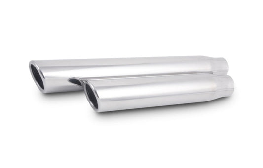 Vibrant 3.5in Round SS Truck/SUV Exh Tip (Single wall Angle Cut Rolled Edge)