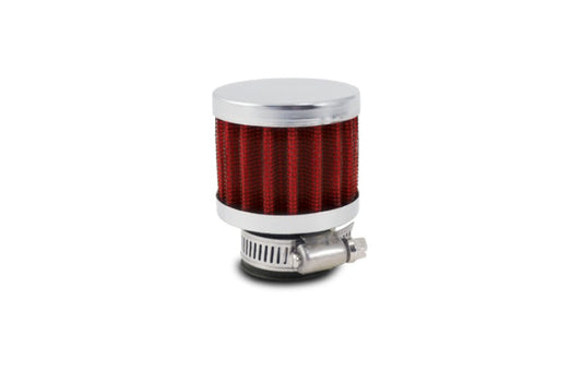 Vibrant Crankcase Breather Filter w/Chrome Cap 2 1/8in 55mm Cone ODx2 2166