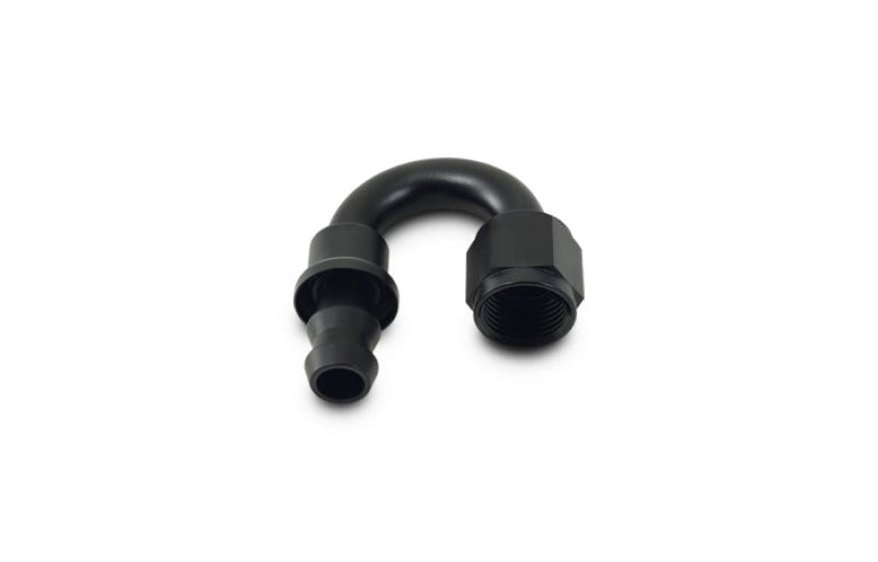 Vibrant -10AN Push-On 180 Deg Hose End Fitting - Aluminum