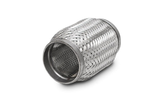Vibrant SS Flex Coupling with Inner Braid Liner 3in inlet/outlet x 4in long