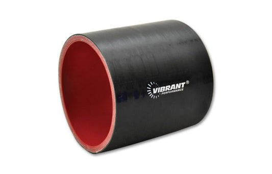 Vibrant Silicone Hose Coupling 1-3/8in I.D. x 3in Long - Gloss Black