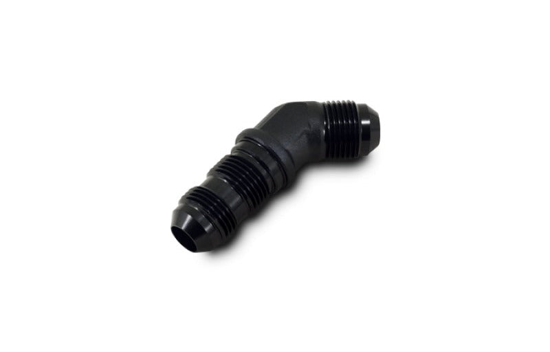 Vibrant -6AN Bulkhead Adapter 45 Degree Elbow Fitting - Anodized Black Only