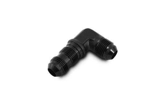 Vibrant -4AN Bulkhead Adapter 90 Degree Elbow Fitting - Anodized Black Only