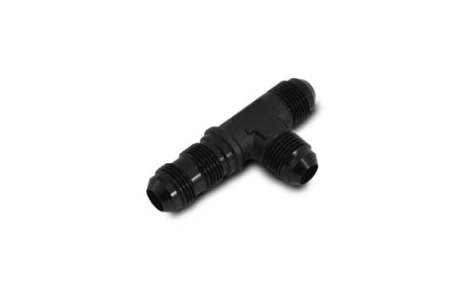 Vibrant -3AN Bulkhead Adapter Tee on Run Fittings - Anodized Black Only