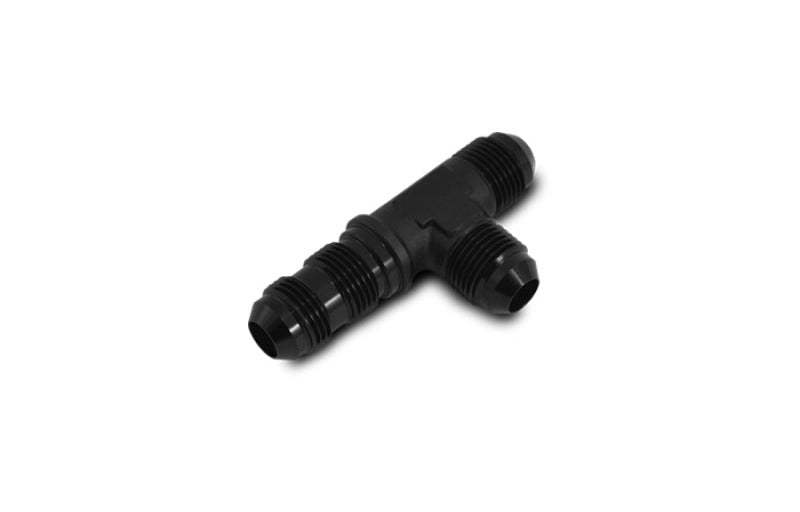 Vibrant -10AN Bulkhead Adapter Tee on Run Fittings - Anodized Black Only