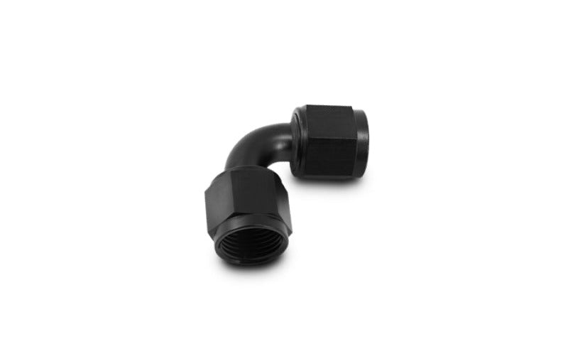 Vibrant -8AN Female 90 Degree Union Adapter (AN to AN) - Anodized Black Only