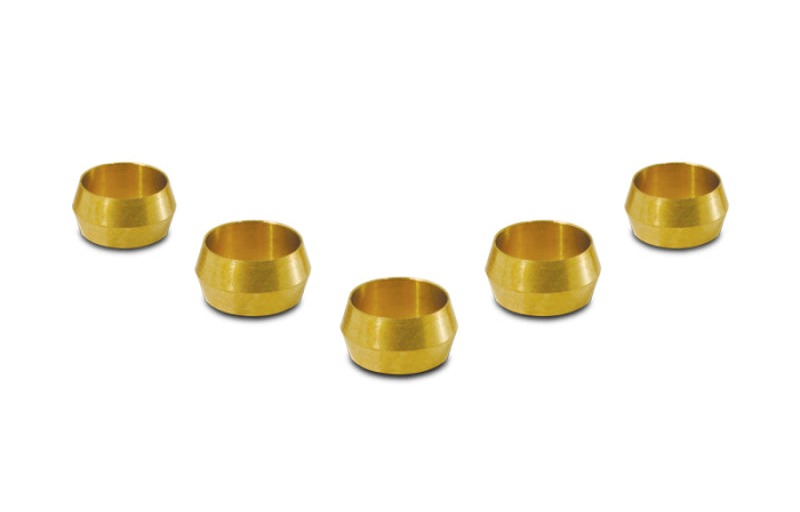 Vibrant Brass Olive Inserts 1/2in - Pack of 5