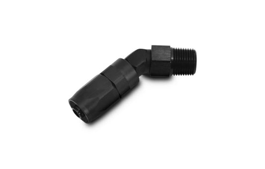Vibrant -10AN Male NPT 45Degree Hose End Fitting - 1/2 NPT