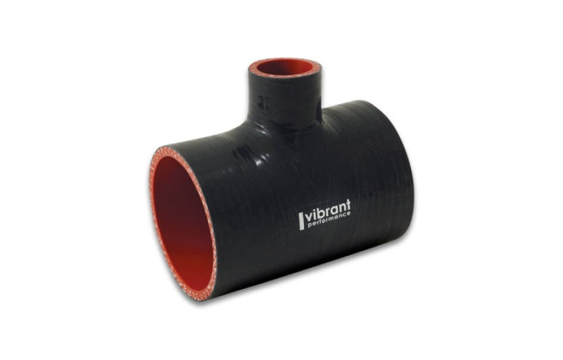 Vibrant 4 Ply Reinforced Silicone T Adapter - 2in Outlet ID x 4in OAL x 1in