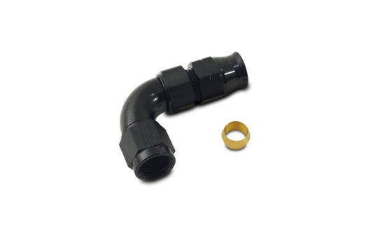 Vibrant 1/2In Tube to -8AN Female 90 Degree Union Adapter Fitting with Olive