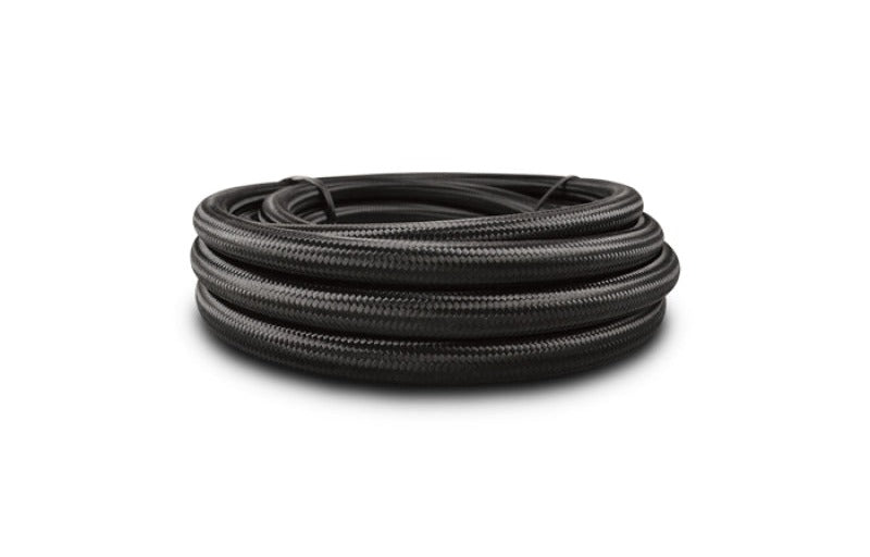 Vibrant -16 AN Black Nylon Braided Flex Hose w/PTFE Liner (20 Foot Roll)
