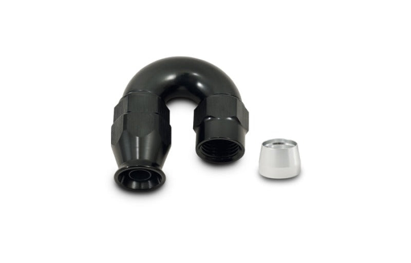 Vibrant 180 Degree High Flow Hose End Fitting for PTFE Lined Hose -12AN