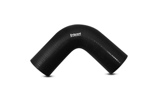 Vibrant 90 Degree Silicone Elbow 3.125in ID x 3.50in Leg Length - Black