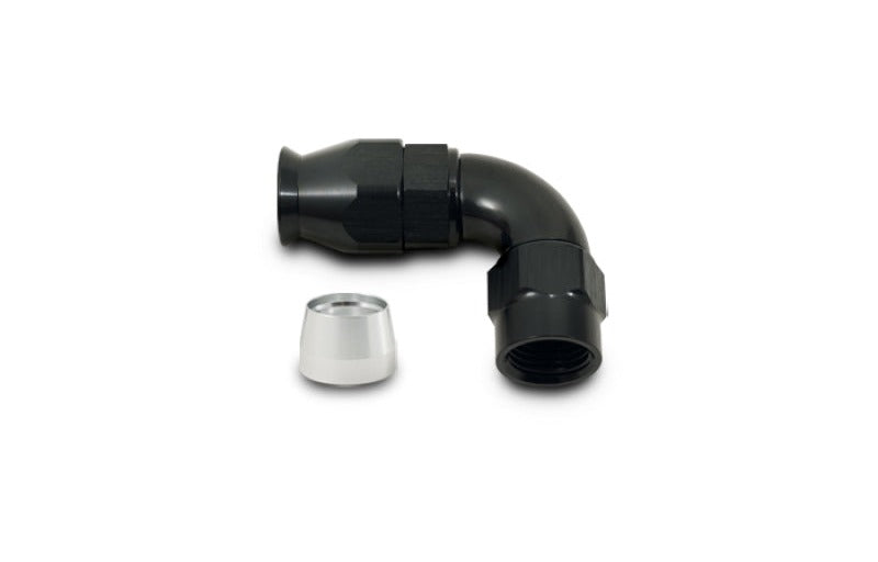 Vibrant 90 Degree High Flow Hose End Fitting for PTFE Lined Hose -16AN
