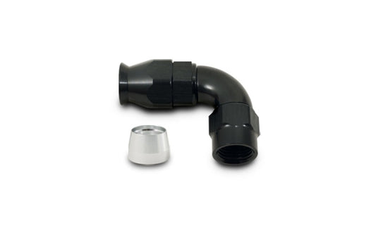Vibrant 90 Degree High Flow Hose End Fitting for PTFE Lined Hose -16AN