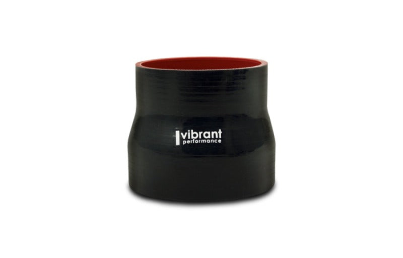 Vibrant Silicone Reducer Coupler 1.25in ID x 2.00in ID x 3.00in Long - Black