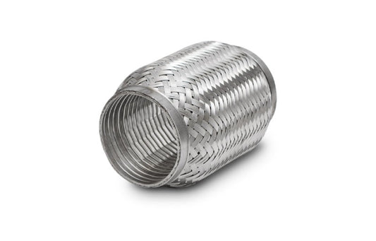 Vibrant SS Turbo FLEX Coupling w/Interlock Liner 1.5in Inlet/Outlet x 4in Long