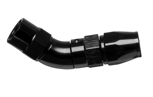 Vibrant -3AN 60 Degree High Flow Hose End Fitting for PTFE Lined Hose - Aluminum