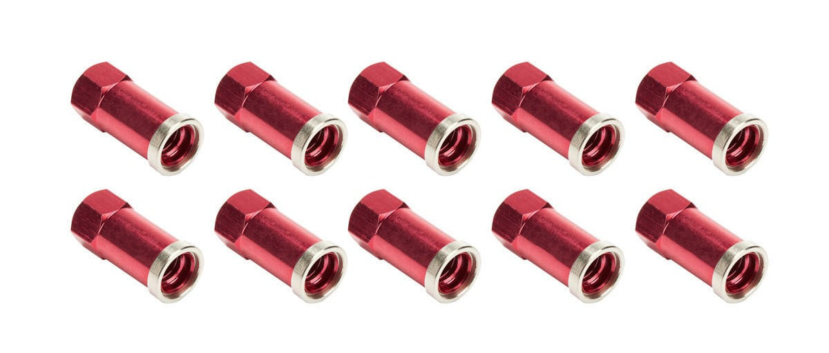 Allstar Performance QC Gear Covers Nut 3/8-16in Thread Red Long 10pk ALL72061
