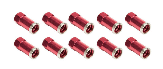 Allstar Performance QC Gear Covers Nut 3/8-16in Thread Red Long 10pk ALL72061