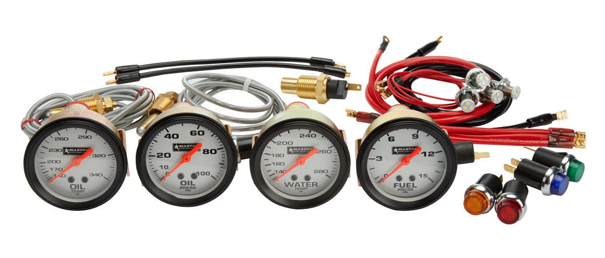 Allstar Performance Oil Pressure / Water Temperature Gauge Kit ALL80083
