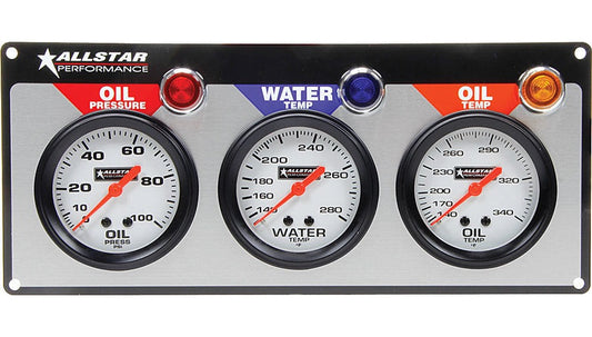 Allstar Performance 3 Gauge Panel ALL OP/WT/OT ALL80091