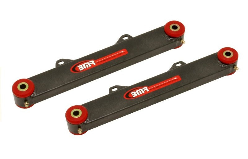 BMR 10-15 5th Gen Camaro Rear Non-Adj. Toe Rods (Polyurethane) - Black Hammertone