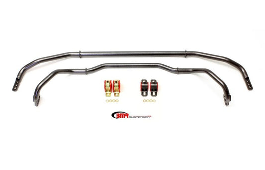 BMR 2013-2015 Chevrolet Camaro Front & Rear Hollow 29mm Adj. Sway Bar Kit with Bushings - Black Hammertone