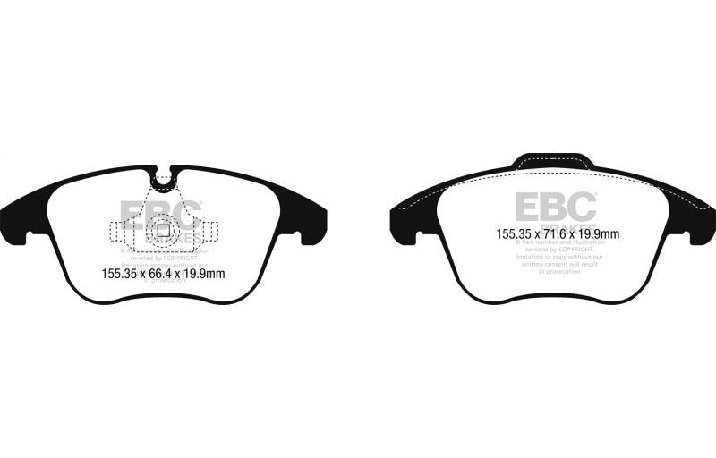 EBC 2016-2018 Jaguar XE-Type 2.0T Ultimax2 Front Brake Pads (Use with 12.4in Rotors) UD1869