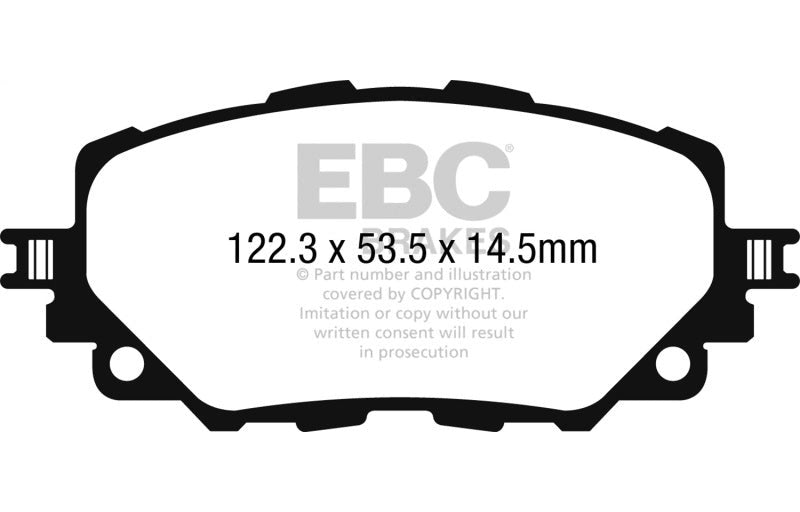 EBC 2015-2017 Mazda Miata MX-5 Redstuff Ceramic Low Dust Front Brake Pads DP32263C