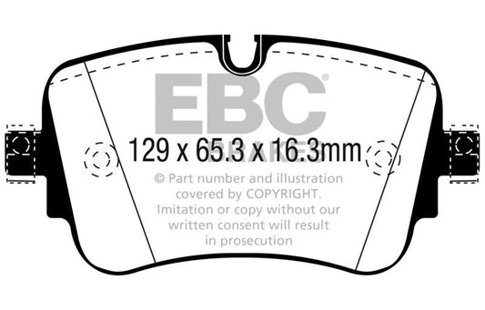 EBC 2016-2018 Audi Q7 Yellowstuff Rear Brake Pads DP42299R