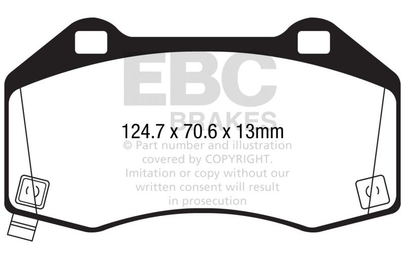 EBC 2017-2020 Fiat 124 Spider 1.4L Turbo Abarth Redstuff Front Brake Pads DP32286C