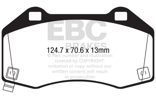 EBC 2017-2020 Fiat 124 Spider 1.4L Turbo Abarth Redstuff Front Brake Pads DP32286C