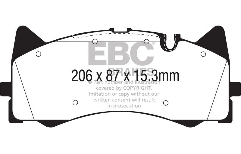 EBC 2015-2018 Mercedes-Benz C63 AMG (W205) 4.0L Twin Turbo Redstuff Front Brake Pads DP32298C