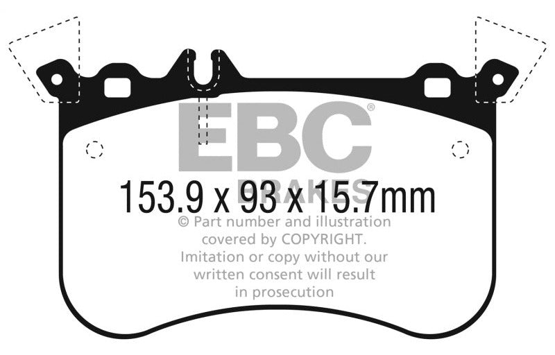EBC 2014-2019 Mercedes-Benz CLA45 AMG 2.0L Turbo Redstuff Front Brake Pads DP32311C