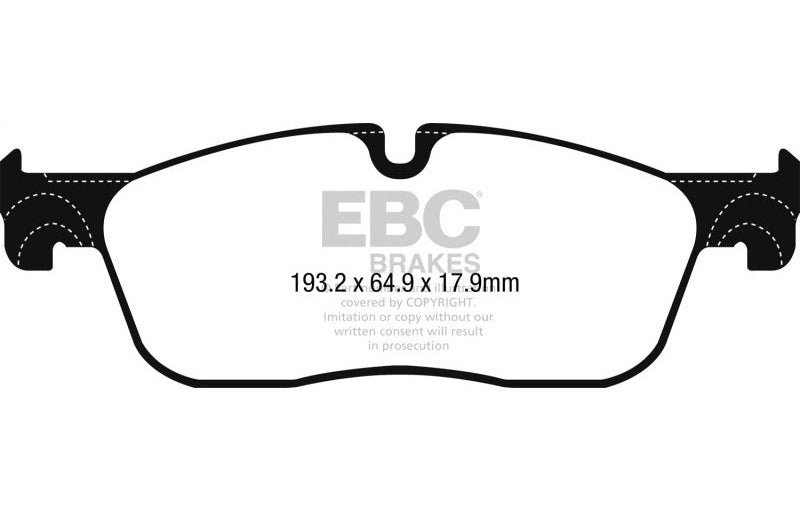 EBC 2016-2023 Jaguar F-Pace 2.0L TD (180) Yellowstuff Front Brake Pads DP42251R