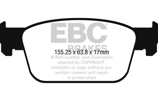 EBC 2017-2018 Audi A4 2.0L Turbo (B9) Yellowstuff Front Brake Pads DP42273R